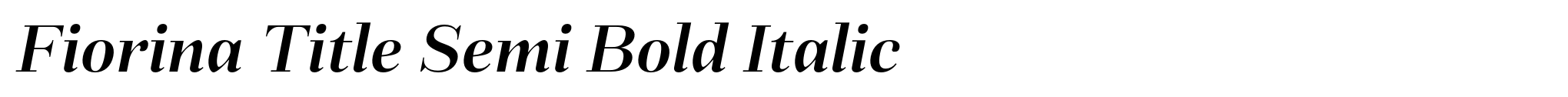 Fiorina Title Semi Bold Italic image